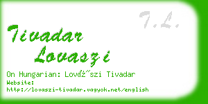 tivadar lovaszi business card